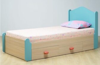 Smartsters Single Bed With Storage For Kids | Engineered Wood | Double Drawers | Soft Edge | Secret Den Child-Friendly Design | Marine Teal | 40 X 81 X 38 Inches | Easy Pull-Out Storage