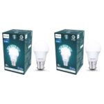 Philips 12W Dimmable Led Bulb | Cool White 6500K | B22 Base | Adjustable Brightness Led Light | Energy Efficient & Versatile Lighting | Pack Of 2
