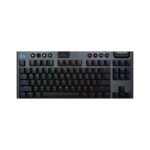 Logitech G915 X Lightspeed Tkl Low-Profile Wireless Gaming Keyboard, Double-Shot Pbt Keycaps, Fully Programmable Keys, Rgb Backlighting, Sleek Aluminum Finishing, Gl Brown Tactile – Pc/Mac- Black