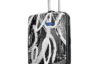 Skybags Stroke Large Size Hard Luggage (77 Cm) | Printed Luggage Trolley With 8 Wheels And In-Built Combination Lock | Unisex