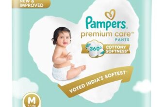 Pampers Premium Care Diaper | Pant Style Baby Diapers Medium Size, 108 Count | 360 Cotton Softness Diaper |Anti Rash Diaper With Aloe Vera And 100% Leak Proof Protection | (54 Count, Pack Of 2)