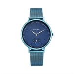 Titan Slimline Blue Dial Analog Stainless Steel Strap Watch For Women-Ns95142Qm01