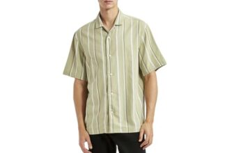 Levi’S Men’S Striped Relaxed Fit Shirt Green