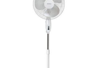 Havells 400Mm Swing Pedestal Fan | 120 Ribs Guard Safety, Smooth Oscillation, Heavy Base For Stability, 3 Star | High Air Delivery, Aesthetic Design, Telescopic Arrangement | (Pack Of 1, Off White)