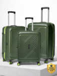 Alfa By Vip Rhino Strong Hard Side Luggage | Trolley Bag With Flushed Combination Lock Cabin & Check-In Set 8 Wheels – 30 Inch