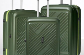 Alfa By Vip Rhino Strong Hard Side Luggage | Trolley Bag With Flushed Combination Lock Cabin & Check-In Set 8 Wheels – 30 Inch