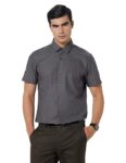 United Colors Of Benetton Men’S Slim Shirt (5Ns13U008I_Charcoal Xl)