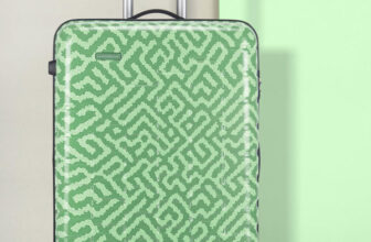 Aristocrat Bravo Check-In Luggage – 75Cm,Green, Printed Hardcase, 8 Wheels, 5 Year Warranty Check-In Suitcase 8 Wheels – 29 Inch
