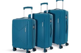 Kamiliant By American Tourister Savvy | Trolley Bag Set Of 3 (55+70+80 Cms) For Travel| Hard Case Polypropylene (Pp) Suitcase | 360° 8-Wheel Luggage Trolley | Combination Lock | Deep Ocean