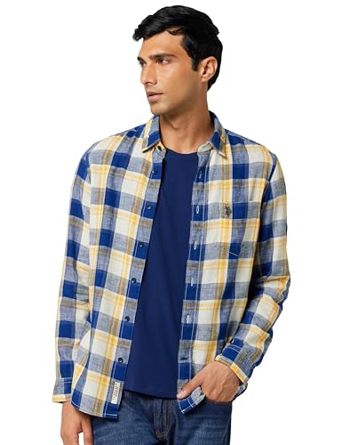 Van Heusen Men Cotton Slim Fit Shirt (Vdsfgslpk73245_Beige, 42
