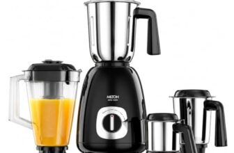Milton Artis Mixer Grinder, Isi Certified, Grindstone Blade Technology, 4 Jar, 1000 W (22000 Rpm), 5 Yr Motor Warranty, 2 Yr Product Warranty I Black