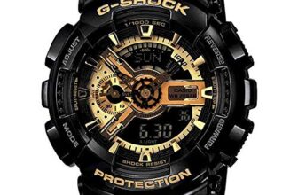 Casio G-Shock Ga-110Gb-1Adr Black & Gold Analog-Digital Dial Black Resin Strap Men’S Watch Shock And 200M Water Resistant G339
