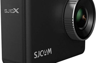 Sjcam Sj10X Optical 12 Mp 4K24Fps | 5.91 Cm (2.33″) Uhd Ips Touch Display Action Camera | 10M Waterproof Body | Gyro Stabilization | Mono (1 Internal Microphone) | Vloging, Black