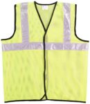 Safety Jacket Reflective High Visibility Use For Airport, Construction, Emergency, Landscaping, Paving,Traffic, Sanitation, Security Guard, Engineering Jacket,60Gsm Mesh, Ak-605 (Pack Of 75)