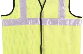 Safety Jacket Reflective High Visibility Use For Airport, Construction, Emergency, Landscaping, Paving,Traffic, Sanitation, Security Guard, Engineering Jacket,60Gsm Mesh, Ak-605 (Pack Of 75)