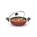 Signoraware Perfecto 4 Coating Non Stick Kadhai 24Cm | Gas & Induction Compatible | Low-Oil Cooking | Ergonomically Designed | Ideal For Frying, Sauteing Or Preparing Rich Curries (2.5 Ltr | Steel)