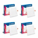 Crompton Platina Star Slim Recessed Edge Lit Panel 15Watt Led Square (Pack Of 4, Warm White) 6X6 Inch Cut-Out And Ultra Slim Panel