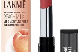 Lakmé Lipstick 14 Nude Reign (Matte) & Lakmé Peach Milk Moisturizer Body Lotion 60 Ml