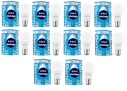 Panasonic Dura Saver 9W Bulb, B22 Led Bulb Base For Home & Office, 1 Year Warranty, Energy Efficiet, 6500K Cool Daylight (Pack Of 10)
