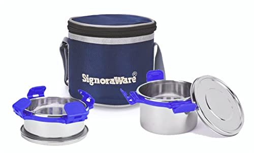 Signoraware Secure N Store Borosilicate Glass Square Container | Airtight Seal | Microwave Safe | Reheating & Baking | Stylish & Practical | Great For Office, Travel & Outdoors (800Ml | Clear)