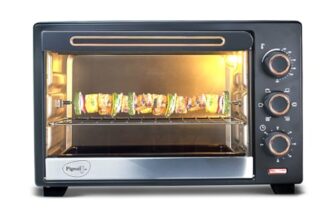 Pigeon By Stovekraft 25 Litres Oven Toster And Grill (Otg) With Rotisserie For Grillling And Baking Cakes, 1400 Watts, Black