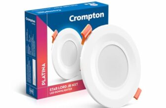 Crompton Star Lord Jbnxt Junction Box Downlighter | 5W | Round | Pink | Pack Of 1 | Junction Box | Cutout: 3 Inch, 75 Mm | For Use In Halls, Bedroom, Kitchens, Office, Stores