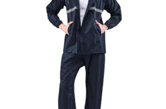Lux Venus Reflecting Design Tapping Rain Suit For Men Navy