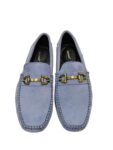 Buzzbask – Men’S Synthetic Leather Loafers | Premium Soft Comfort Driving Shoes | Lightweight Casual Slip-On Moccasins For Office, Party, Anti-Skid Sole Stylish Formal Shoes Sky Blue