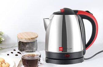 Cello Stainless Steel Quick Boil Primo 1.5 Litre Electric Kettle Watts, Red, 1350 Watt