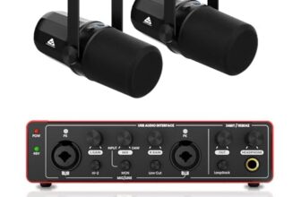 Audio Array Complete Podcast Bundle | Dual Usb/Xlr Dynamic Microphones With Audio Interface 24Bit / 192Khz|Metal Body|Pro Streaming & Recording Kit For Pc, Mac & Mobile – Pb-03