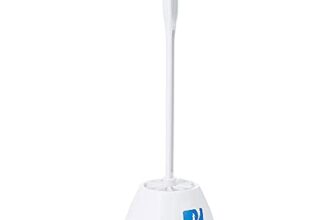 Cello Plastic Eco Round Toilet Brush With Holder Pack Of 1, Blue |360 Degree Crimped Bristles, Easy To Hanging & Store Stand |Toilet Cleaning Brush For Western And Indian Toilet, Bathroom For Cleaning
