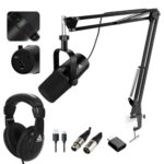 Audio Array Professional Dynamic Studio Bundle With Headphones – Usb/Xlr Dynamic Microphone, Boom Arm, Monitoring Headphones | 24-Bit/192Khz, Plug & Play, No-Latency Recording, Monitoring – Pb-11