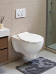 Plantex Commode For Toilet/Ceramic Western Commode/Wall Hung Commode With Soft Closing Toilet Seat – P Trap (Aps-3692, Caliber) Western Commode(White)