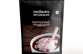 Cocosutra Peppermint Hot Chocolate Mix | Enjoy Hot Or Cold | 500 Gm | 100% Natural & Vegan Drinking Chocolate | Serves 25 Cups
