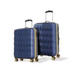 Aristocrat Comet Set Of 2 (Cabin+Medium) Hard Case Trolley Bags, Blue