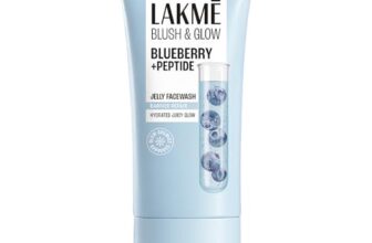 Lakme Blush & Glow, Blueberry + Peptide Gentle Jelly Facewash, 150G, For Fresh And Hydrated Skin, With Blueberry Extract & Blue Peptide, Removes Dirt & Impurities, For Dry & Dehydrated Skin