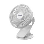 Crompton Siro Rechargeable Clip Fan 100Mm | Safety Grill Design | Replaceable Battery | Type-C Charging | 360° Adjustable Rotation | Personal Cooling Fan For Desk, Bedroom & Travel (White)