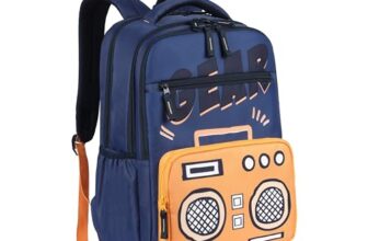 Gear Sound Break 17″/29L Medium Water Resistant School Bag/Casual 6 Compartment Backpack/Daypack/Travel Backpack/Kids Bag For Boys/Girls – Blue