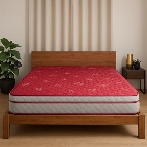 Coirfit Ortho Dual Hard & Soft Queen 6 Inch Hr Foam Roll Packed Mattress,(78X60X6), (White)
