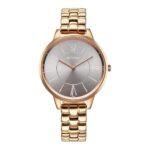 Titan Neo Quartz Analog Grey Dial Rose Gold Metal Strap Watch For Women