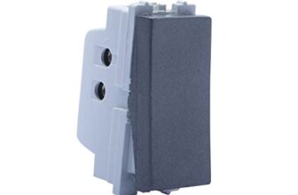 Wipro Northwest Nowa 16A One Way Switch, Silver Grey (Pack Of 10)