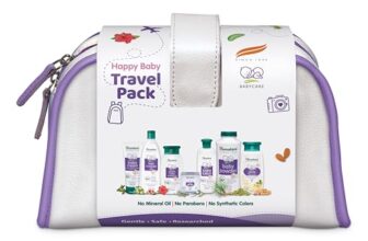 Himalaya Baby Gift Pack (7 Items) With Free Maternity Travel Pouch| No.1 Doctor Prescribed | Gentle, Safe & Researched For Baby’S Skin & Hair
