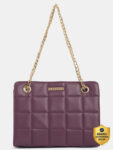 Caprese Zaha Tote Medium Deep Purple Bag For Women Shoulder Bag(Purple, 7.337 L)