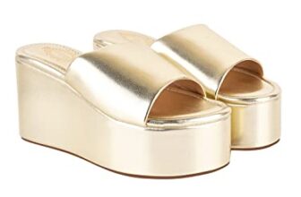 Shoetopia Girls Little Golden Wedge Sandal – 6 Uk (Girls-Little-Golden)