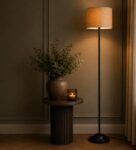 Tu Casa Foldable Metal Floor Lamps With Beige Jute Shade For Home Décor, Bedrooms Corner, Living Room, Gifting, Diwali Decoration, Hall, Office, Study Room (Height: – 57″) – Bulb Not Included