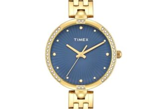 Timex Blue Round Dial Analog Women’S Watch – Twel22601