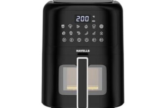 Havells Prolife Vista Digital Air Fryer 4.2 Ltr|1350 Watts|See Through Window|Aerocrisp Tech: Rapid Air Circulation In Every Direction|Non Stick Silicon Coated Basket|2Yr Door Step Warranty