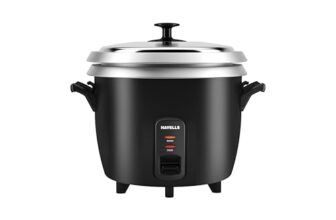 Havells Riso Plus Rice Cooker| Large 1.8 Litre| 700W| 24-Hour Keep Warm Function| Hygienic Trivet Tray| Auto-Shutoff| Spatula & Measuring Cup Included| Ss Lid| 2Yr Door Step Warranty By Havells