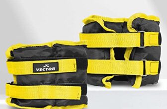 Vector X Aw-10 Adjustable Wrist Ankle Weight For Men Women Resistance Exercise Fitness Band For Running, Jogging, Strength (1.5 Kg X 2) 3 Kg – Yellow