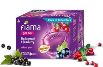 Fiama Gel Bar Soap Blackcurrant And Bearberry, 1000 G (125G, Pack Of 8), For Radiant Glowing Skin, With Skin Conditioners, All Skin Types, For Women & Men